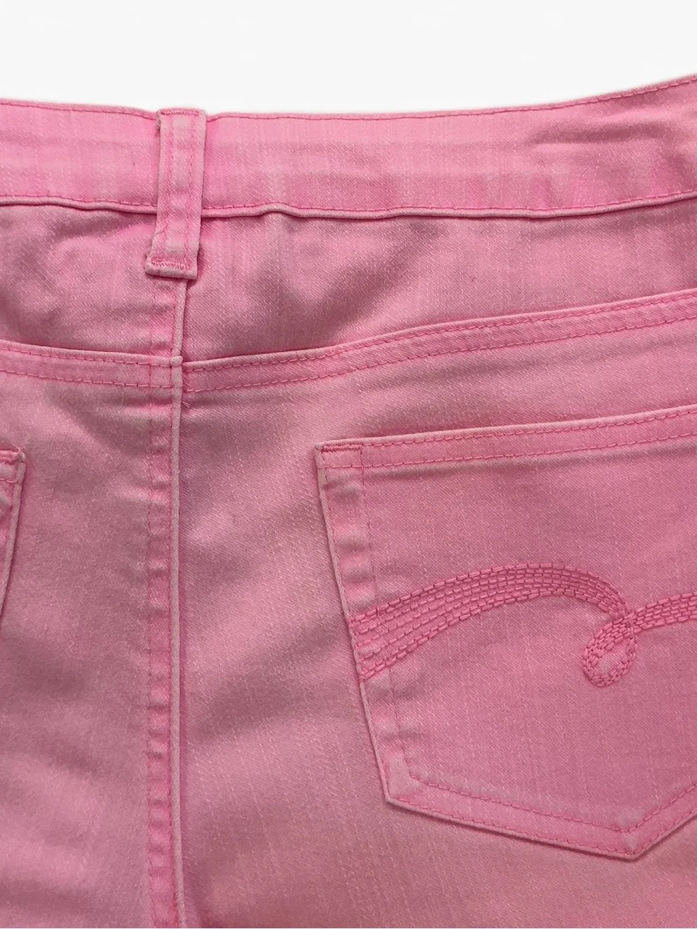Girls Justice Stretch Denim Twill 5 pocket Low Rise Shorts in Barbie Pink-Sz14.5